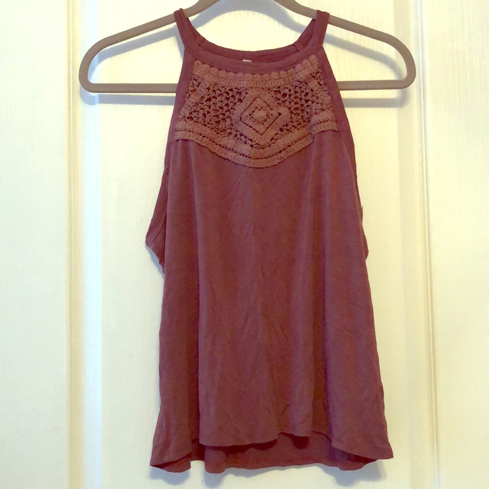 Rose Mudd Sleeveless Crocheted Top